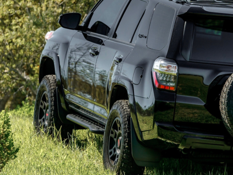 10-21 Toyota 4Runner Step Edition Bolt On Rock Sliders Kick Out Bed Liner Filler Plate Powder Coat Cali Raised LED