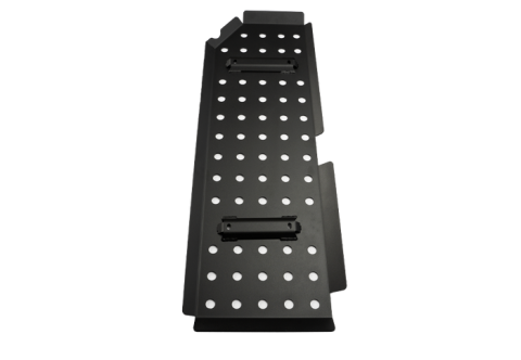 2005-2022 DCSB and AC Toyota Tacoma Fuel Tank Skid Plate Aluminum Powercoat Black Cali Raised LED