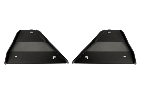 2005-2022 Toyota Tacoma Lower Control Arm Skid Plate - Steel Powercoat Black Cali Raised LED