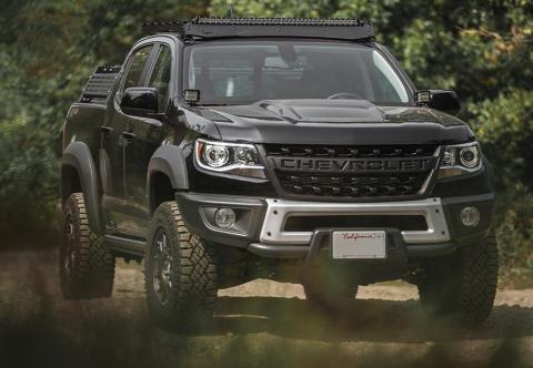 12-21 Chevy Colorado Overland Bed Rack Short Bed Low Profile Rack Cali Raised LED