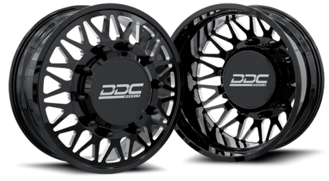 Dually Wheels The Mesh Forged 22x8.25 8x200 Black/Mill 05-25 Ford F-350 11-14 Ford F-450 19-25 Dodge Ram 3500 DDC Wheels