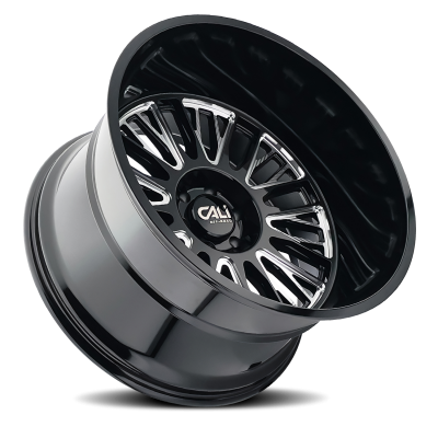 Cast Aluminum Wheels Vertex 9116 BM 20x10 Milled Gloss Black 5 On 127 Bolt Pattern -25 Offset Cali Offroad Wheels