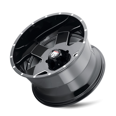 Armor AT155 Gloss Black Milled 20X12 5-139.7 -44MM 87.1MM Off Road Wheels American Truxx