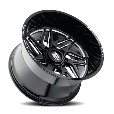 Goliath AT1917 Gloss Black Milled 24X14 6-135/6-139.7 -76MM 106.1MM Off Road Wheels American Truxx