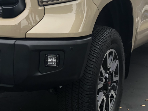 14-21 Tundra LED Fog Light Pod Replacements Brackets Kit 3X2 18W LED Pods Cali Raised LED