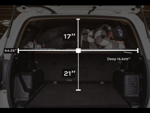 2010-2021 4Runner Interior Rear MOLLE Panel 3rd Row Seat Full Combo Rear Cargo Area Tray and Both Panels Cali Raised LED