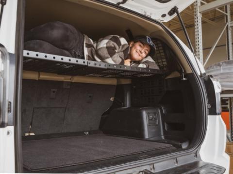 2010-2021 4Runner Interior Rear MOLLE Panel 3rd Row Seat Full Combo Rear Cargo Area Tray and Both Panels Cali Raised LED