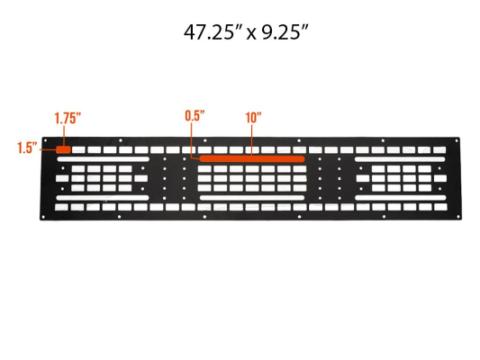 Cali Raised LED Roof Rack Mounted MOLLE Gear Panel Cali Raised LED
