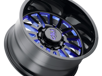 Cast Aluminum Wheels Summit 9110 GB-BL 20x10 Blue Milled Spokes Gloss Black 5 On 127 Bolt Pattern -25 Offset Cali Offroad Wheels