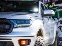 2019-Present Ford Ranger Ditch Mounts 3.5 inch Round Cannon Pod Wiring Harness Cali Raised LED