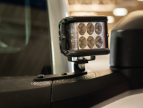 Ditch Light Mount Kit Fits 21-Present Ford Bronco Raptor - (2) 3X2 18W Amber LED Pods/(2) 3.5 Inch Round Cannon Pods Cali Raised LED
