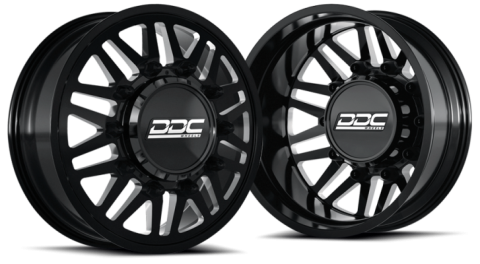 Dually Wheels Aftermath Black/Milled 22X8.25 8X200 F-350 05-25 F-450 11-14 19-25 Ram 3500 DDC Wheels