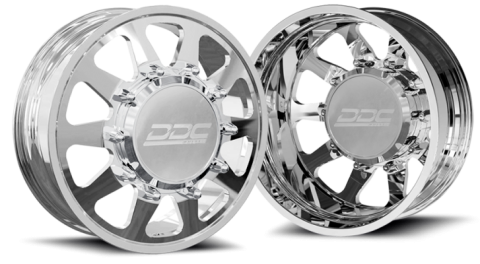 Dually Wheels The Ten Forged 22x8.25 8x200 Polished 05-25 Ford F-350 11-14 Ford F-450 19-25 Dodge Ram 3500 DDC Wheels
