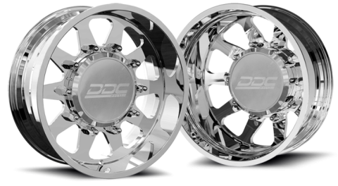 Dually Wheels The Ten Forged 22x8.25 8x200 Polished SS Fronts 05-25 Ford F-350 11-14 Ford F-450 DDC Wheels