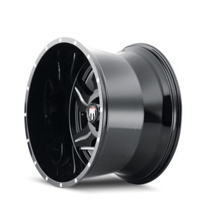 Ninja AT163 Gloss Black Milled 20X12 6-139.7 -44MM 106.1MM Off Road Wheels American Truxx