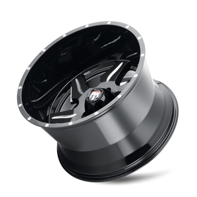 Ninja AT163 Gloss Black Milled 20X12 6-139.7 -44MM 106.1MM Off Road Wheels American Truxx