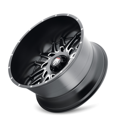 DNA AT184 Satin Black Milled 24X14 5-127 -76MM 78.1MM Off Road Wheels American Truxx