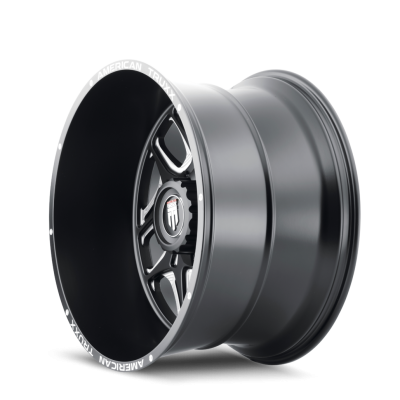Sweep AT1900 Satin Black Milled 22X12 5-127 -44MM 78.1MM Off Road Wheels American Truxx