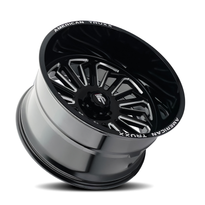 Butcher AT1916 Gloss Black Milled 20X10 5-127 -24MM 71.6MM Off Road Wheels American Truxx