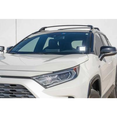 2019-Present RAV4 Ditch Mount Kit-(2) 3X2 18W LED Pods Toyota OEM Square Style Ditch Lights Switch Cali Raised LED