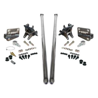 HSP Traction Bars For 2011-2017 Ford Powerstroke 6.7 Liter F350 DRW Crew Cab Long Bed-Flag Red