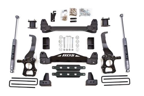 09-13 Ford F150 2wd 6 Inch Suspension Lift Kit, 4 Inch Rear Lift, Block - N/A, Nitro Shocks BDS Suspension