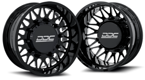 Dually Wheels The Mesh Forged 22x8.25 8x170 Black/Mill SS Fronts 99-04 Ford F-350 DDC Wheels