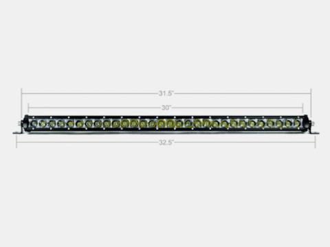 32 Inch Slim Single Row LED Bar Cali Raised LED