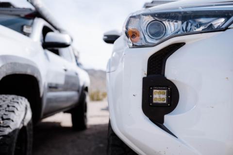 14-21 4Runner LED Fog Light Pod Replacements Brackets Kit 3X2 18W LED Pods Cali Raised LED