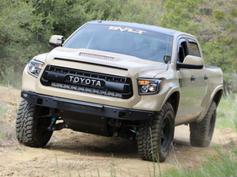 14-21 Tundra 42 Inch Hidden Grille Curved LED Light Bar Brackets Kit Two Combo Beam No Switch Combo Beam No Switch Cali Raised LED