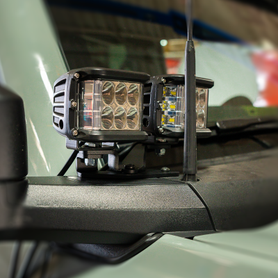 Ditch Light Mount Kit Fits 21-Present Ford Bronco Raptor - (2) 3X2 18W Amber LED Pods Cali Raised LED