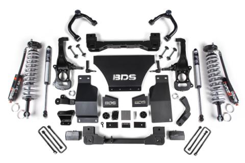 4 Inch Lift Kit FOX 2.5 Performance Elite Coil-Over Silverado/Sierra 1500 19-24 4WD Gas Fox 2.0 Performance Shocks