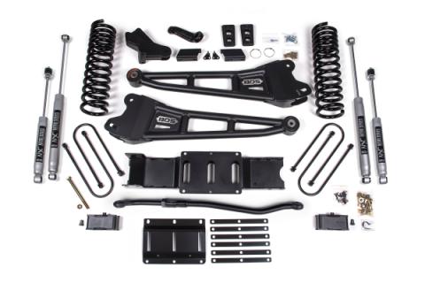 25-26 Ram 3500 4WD (Diesel) 4 Inch Radius Arm Suspension Lift Kit, 3 Inch Rear Lift w/o Overload, Block - NX2 Shocks BDS Suspension