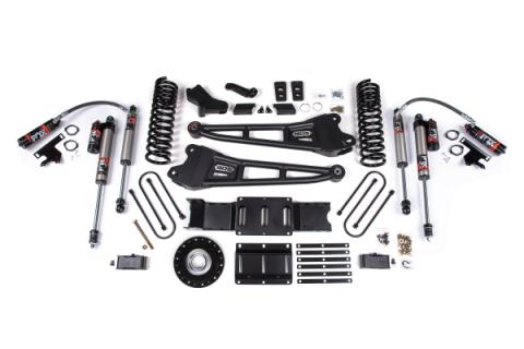 25-26 Ram 3500 (Gas) 4 Inch Radius Arm Suspension Lift Kit W/ Indexing Ring, 2 Inch Rear Lift w/ Overload, Block - Fox 2.5 PES Shocks BDS Suspension