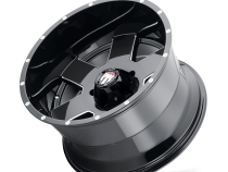 Armor AT155 Gloss Black Milled 20X9 5-127 0MM 78.1MM Off Road Wheels American Truxx