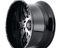 DNA AT184 Gloss Black Machined 24X14 8-165.1 -76MM 125.2MM Off Road Wheels American Truxx