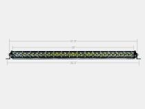 32 Inch Slim Single Row Straight LED Light Bar 15000 Lumens Amber Cali Raised LED