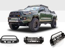 16-Up Tacoma Stealth Bumper 32 Inch LED Bar Combo Beam No Switch 32 Inch Combo Beam with Relocation Mounts No Switch No Winch No D-Ring Cali Raised LED