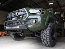 16-Up Tacoma Stealth Bumper 32 Inch LED Bar Combo Beam No Switch 32 Inch Combo Beam with Relocation Mounts No Switch No Winch No D-Ring Cali Raised LED