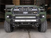 16-Up Tacoma Stealth Bumper 32 Inch LED Bar Combo Beam No Switch 32 Inch Combo Beam with Relocation Mounts No Switch No Winch No D-Ring Cali Raised LED