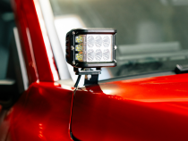 Low Profile Ditch Light Brackets Kit Fits 24-Present Toyota Tacoma/(2) 3X2 18W Amber LED Pods/No Switch Cali Raised LED