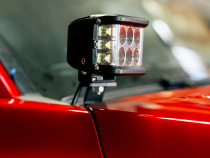 Low Profile Ditch Light Brackets Kit Fits 24-Present Toyota Tacoma/(2) 27W Side Projecting LED Pods/No Switch Cali Raised LED