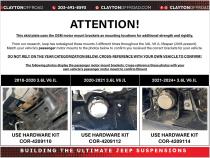 Jeep Wrangler 3.6L Engine Skid Plate Hardware (21-Present, JL)